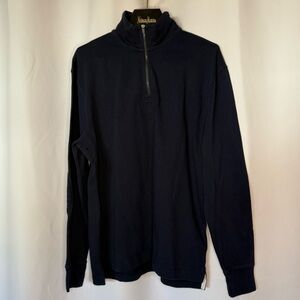 J. Crew Men's Navy Quarter Zip Jumper